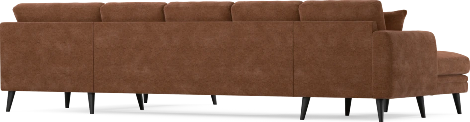Eden - 3-sits soffa med schäslong vänster och divan höger - Orange
