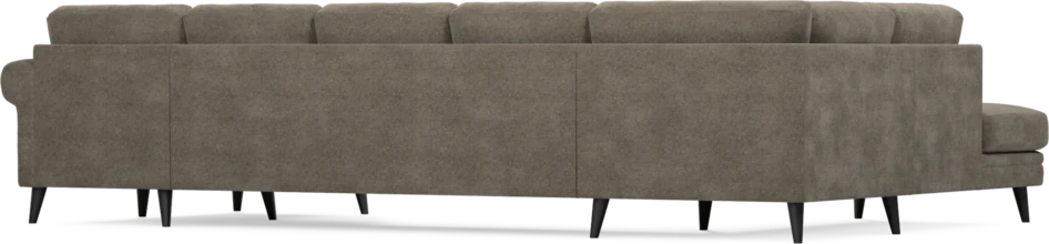 Eden - 3-sits soffa med divan vänster och schäslong höger - Brun