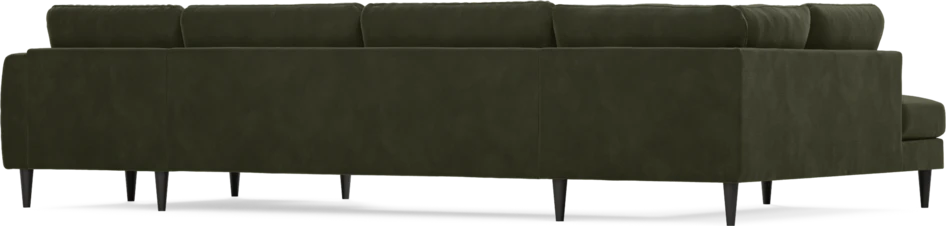 Bridge - 3-sits soffa med divan vänster och schäslong höger - Grön