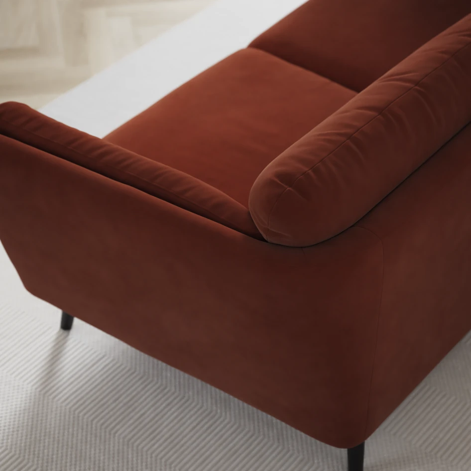 Madison - 2-sits soffa med divan vänster och schäslong höger - Röd