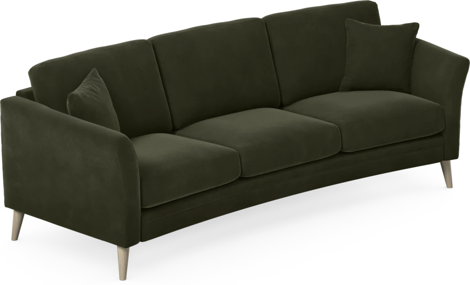 Eden - 3-sits soffa svängd - Grön
