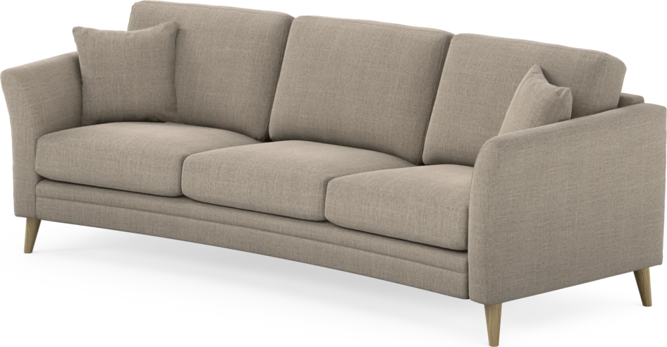Eden - 3-sits soffa svängd - Beige