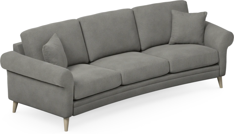 Eden - 3-sits soffa svängd - Grå
