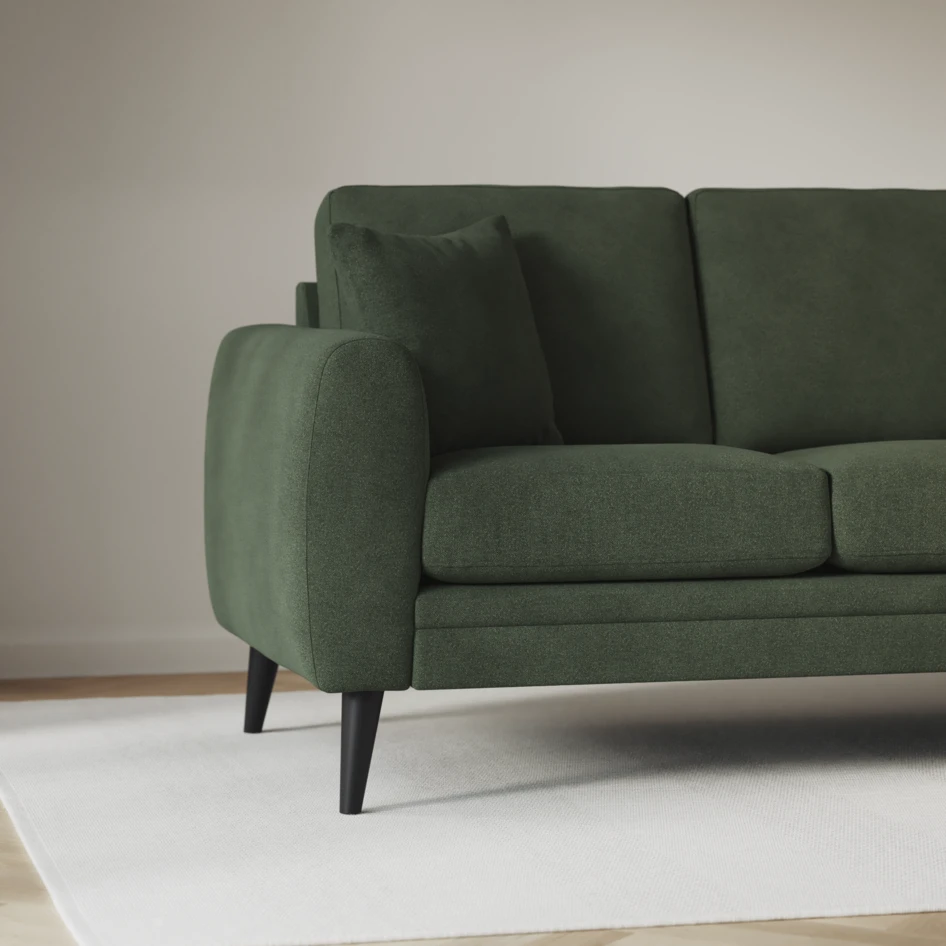 Eden - 3-sits soffa svängd - Grön