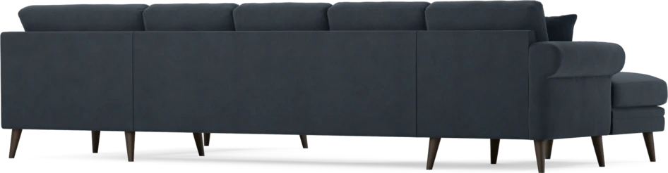 Eden - 3-sits soffa med schäslong vänster och divan höger - Blå