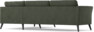 Bridge - 3-sits soffa med divan höger - Grön