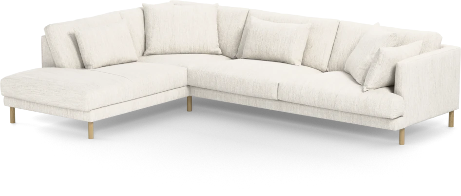 Harper - 3-sits soffa med divan vänster - Vit