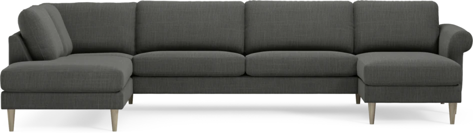 Bridge - 3-sits soffa med divan vänster och schäslong höger - Grå
