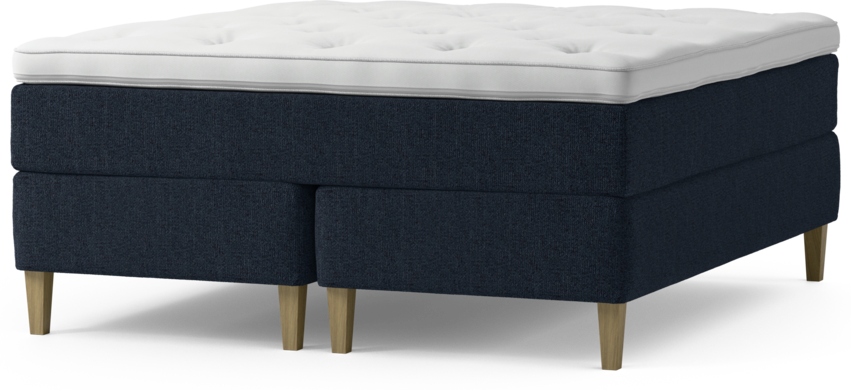 Delux Exclusive - Kontinentalsäng, dubbelsäng med bäddmadrass och sängben