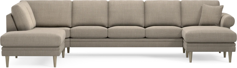 Eden - 3-sits soffa med divan vänster och schäslong höger - Beige