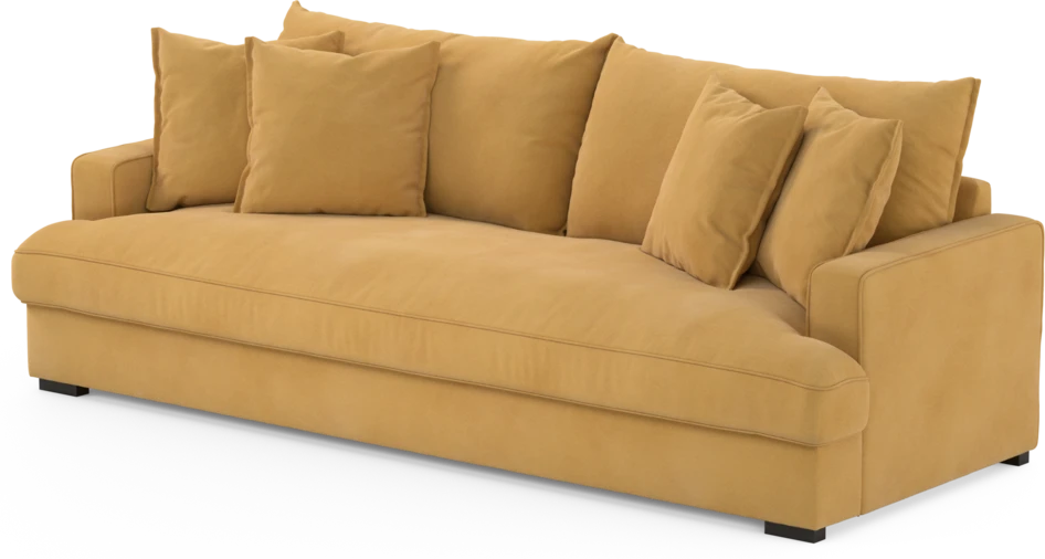 Mila - 4-sits soffa, hel dyna - Gul