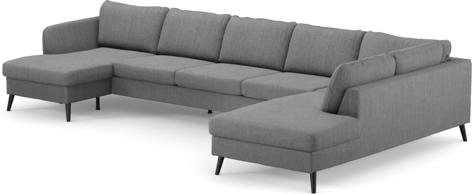 County - 4-sits soffa med schäslong vänster och divan höger - Grå