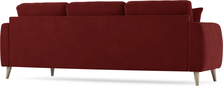 Eden - 3-sits soffa svängd - Röd
