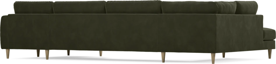 Bridge - 3-sits soffa med divan vänster och schäslong höger - Grön