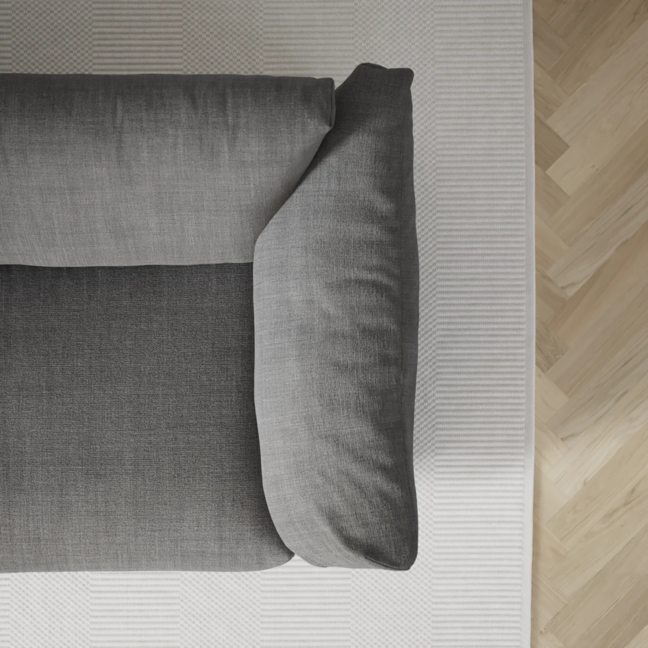 Cherrie - 3-sits soffa med divan vänster, fast klädsel - Grå