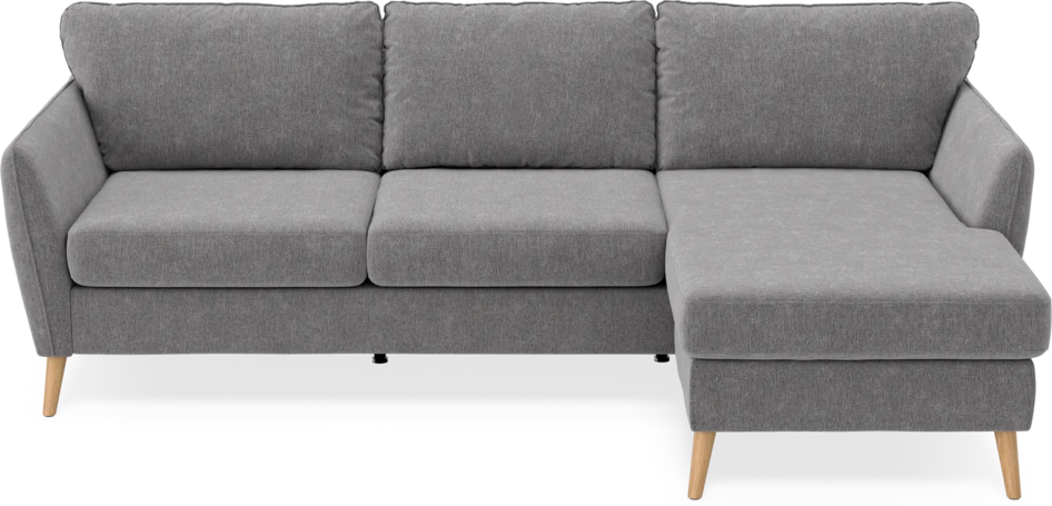County - 3-sits soffa med flyttbar schäslong - Grå