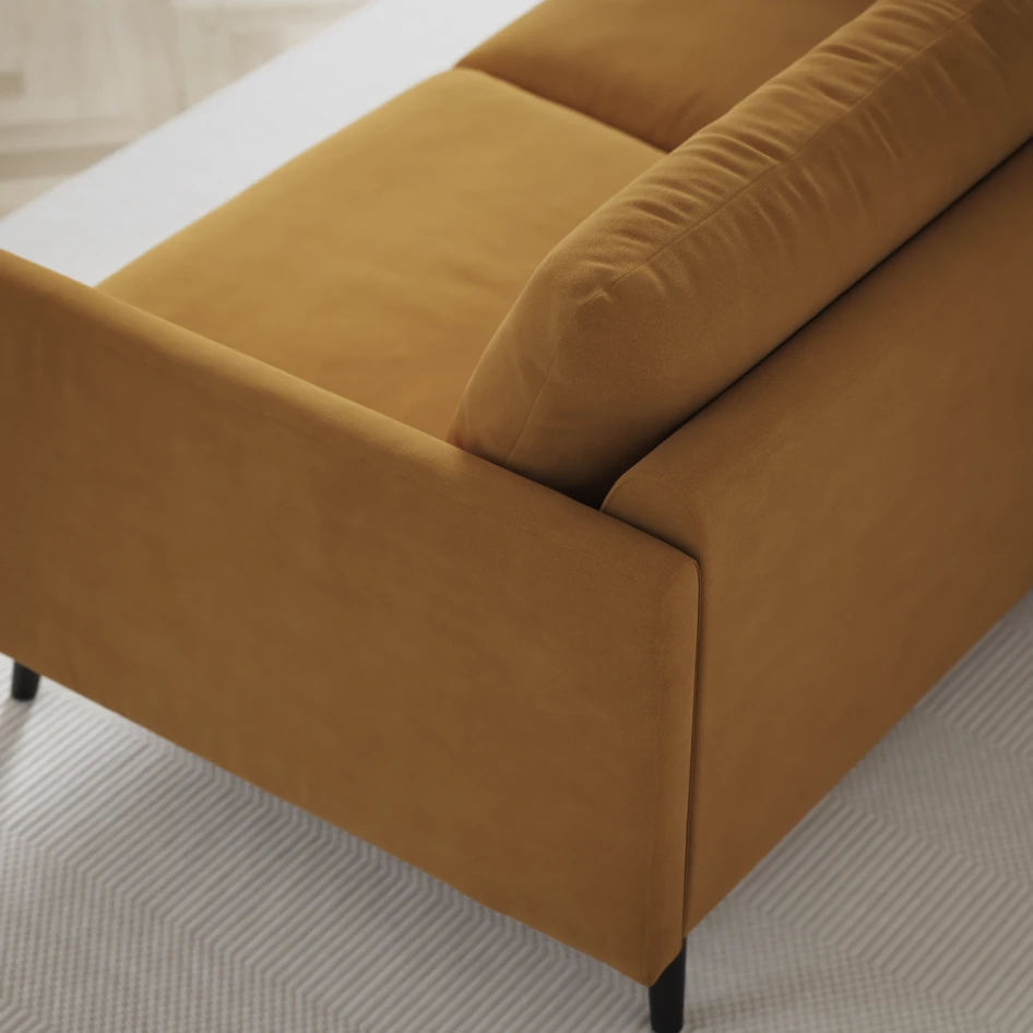 Madison Lux - Hörnsoffa 2+3-sits, hörn 1 - Gul