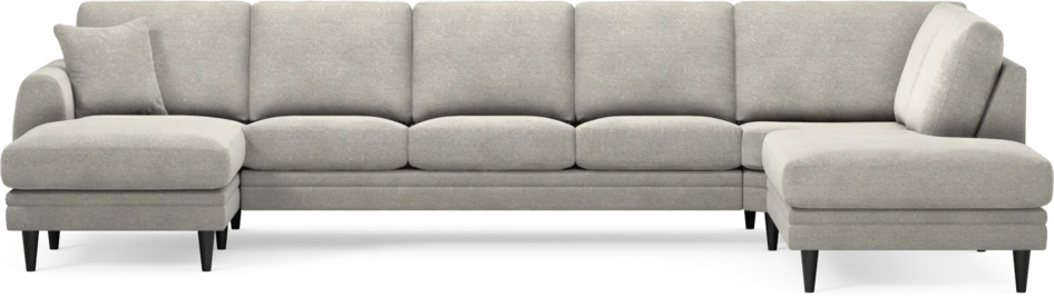 Eden - 3-sits soffa med schäslong vänster och divan höger - Grå