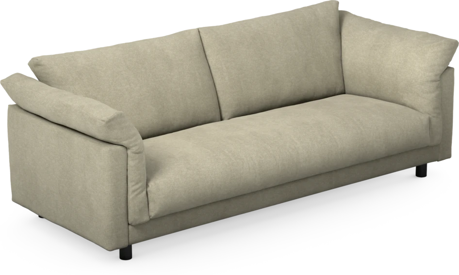 Cherrie - 3-sits soffa, hel dyna, fast klädsel - Beige
