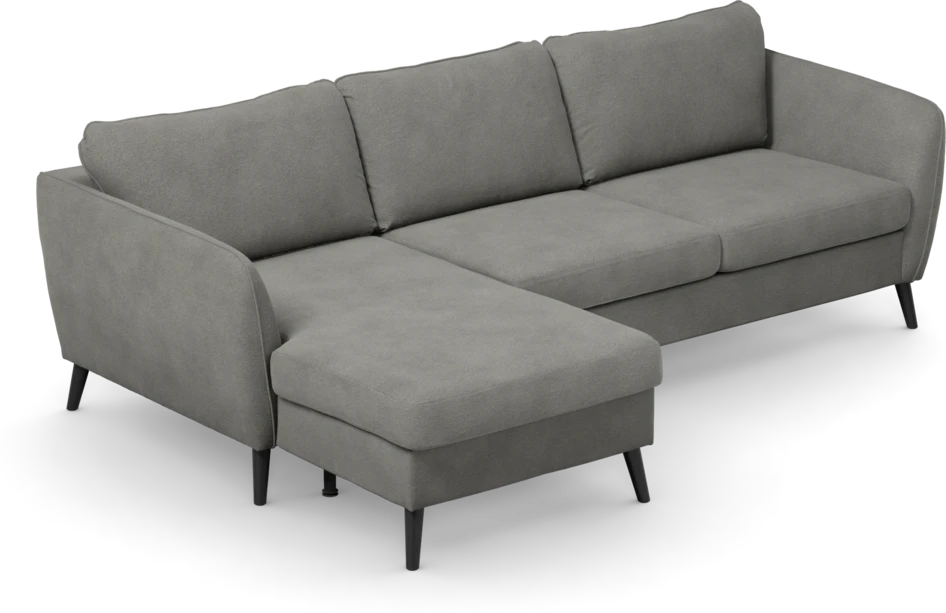 County - 3-sits soffa med flyttbar schäslong - Grå