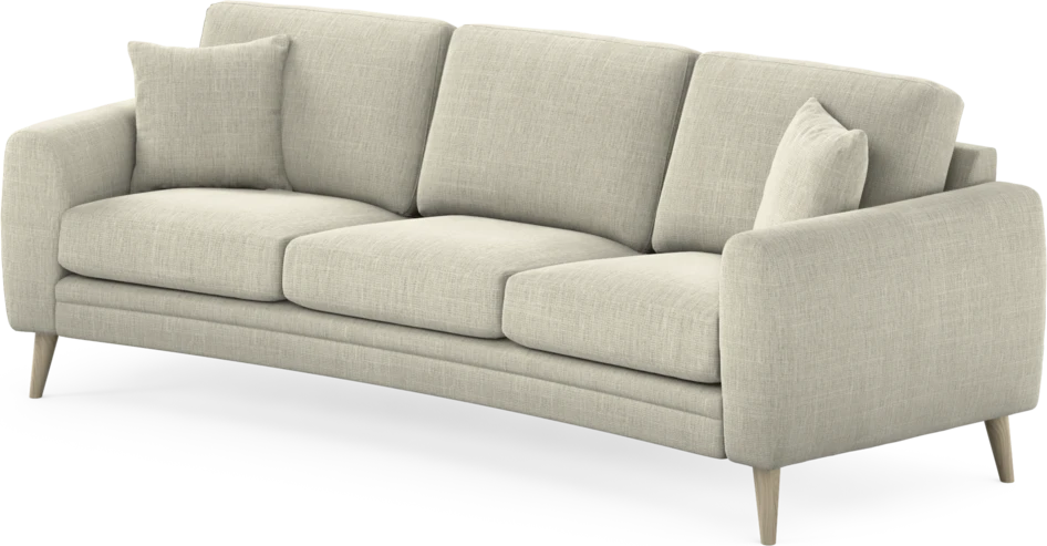 Eden - 3-sits soffa svängd - Beige