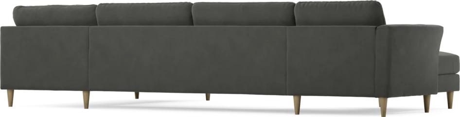 Bridge - 3-sits soffa med schäslong vänster och divan höger - Grå