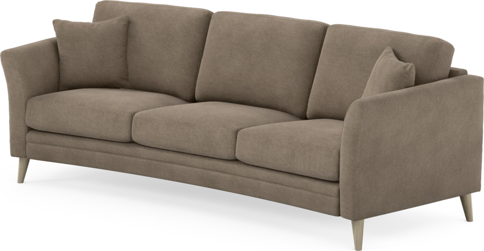 Eden - 3-sits soffa svängd - Brun