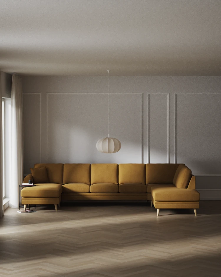 Eden - 3-sits soffa med schäslong vänster och divan höger - inspiration