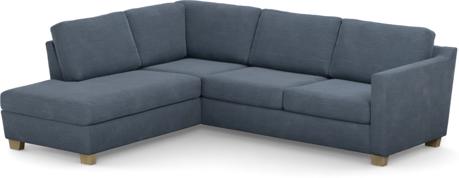 Friday - 2,5-sits soffa med divan vänster - Blå