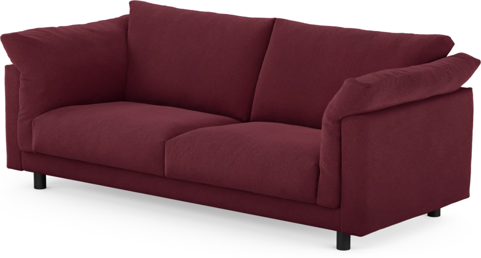 Cherrie - 2,5-sits soffa, fast klädsel - Röd