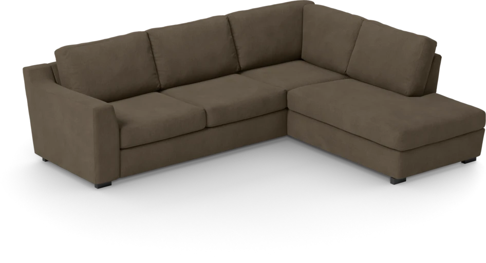 Friday - 2,5-sits soffa med divan höger - Brun