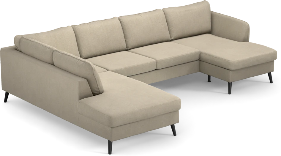 County - 3-sits soffa med divan vänster och schäslong höger - Beige