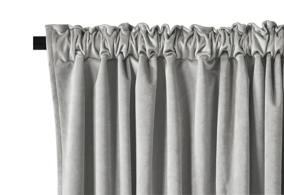 Velvet - Gardin, 140x250 cm, 2-pack - Grå