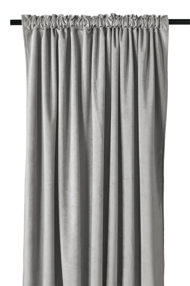 Velvet - Gardin, 140x250 cm, 2-pack - Grå