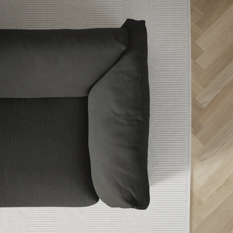 Cherrie - 3-sits soffa med divan vänster, med kappa - Grå