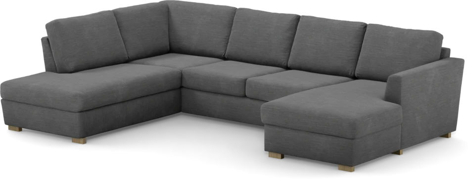 Friday - 3-sits soffa med divan vänster och schäslong höger - Grå