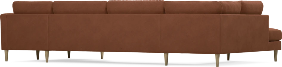 Bridge - 3-sits soffa med divan vänster och schäslong höger - Orange