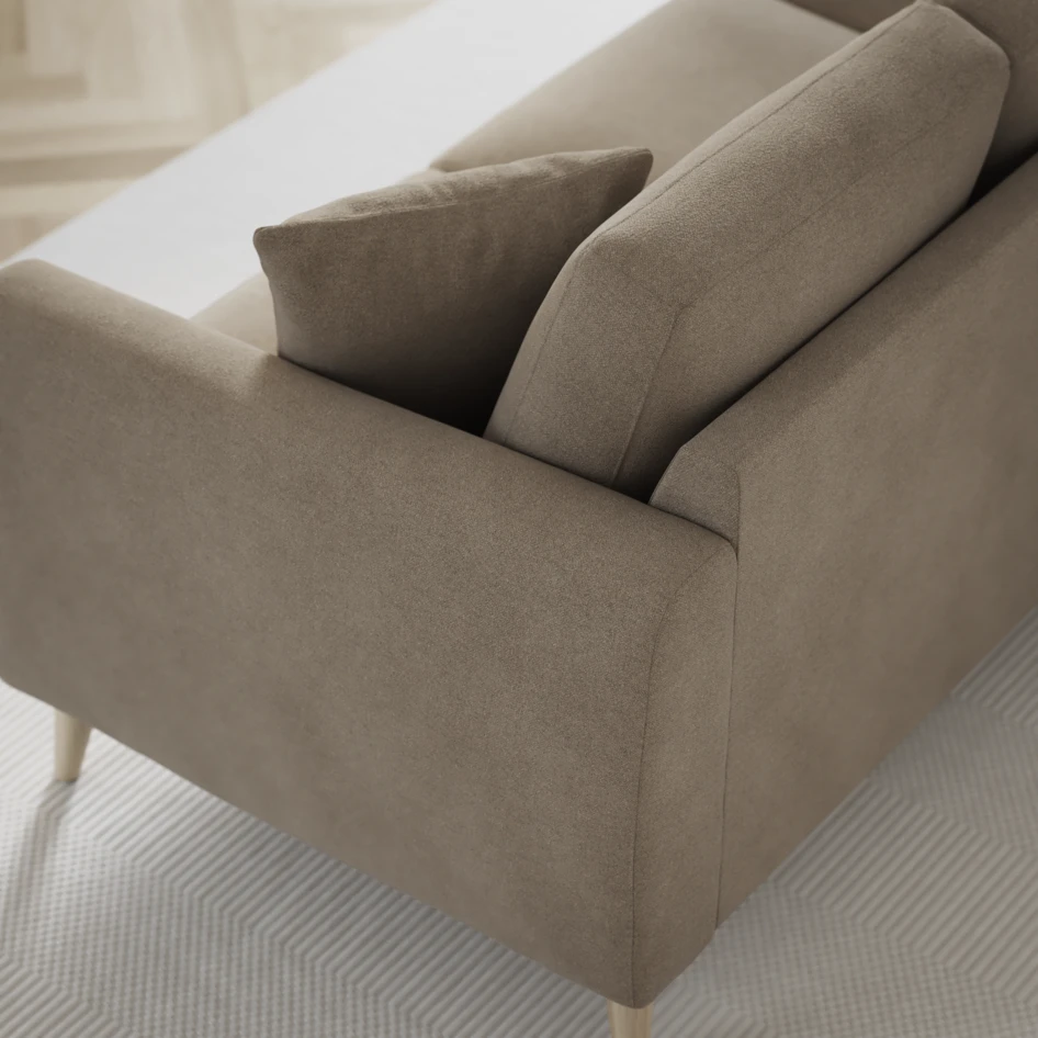 Eden - 3-sits soffa med divan vänster och schäslong höger - Beige