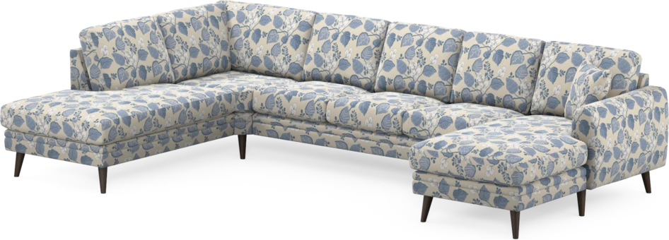 Eden - 3-sits soffa med divan vänster och schäslong höger - Flerfärgad