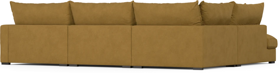 Rossi - 3-sits soffa med divan vänster - Gul