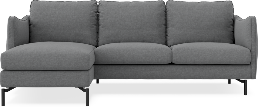 Madison Lux - 2-sits soffa med schäslong vänster - Grå