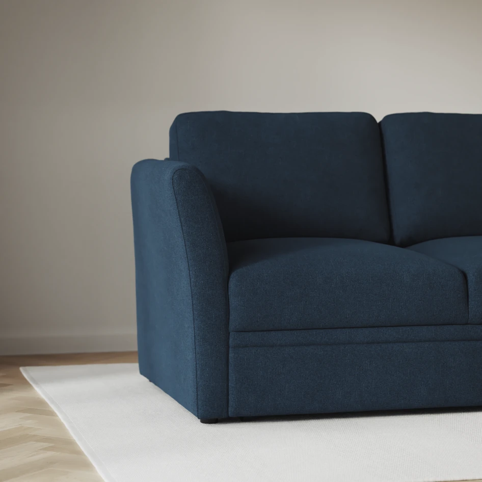 Öland - Bäddsoffa 3-sits, längsbäddad - Blå