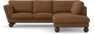 Madison - 2-sits soffa med divan höger - Brun