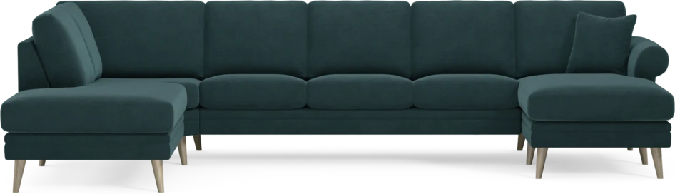 Eden - 3-sits soffa med divan vänster och schäslong höger - Blå