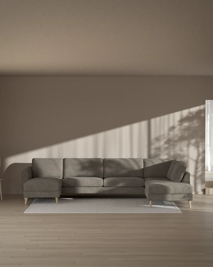 Bridge - 3-sits soffa med schäslong vänster och divan höger - inspiration