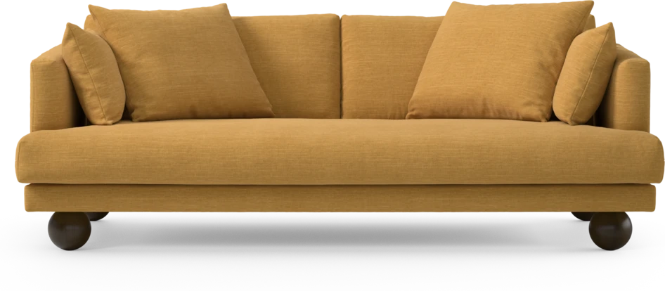 Harper - 3-sits soffa, hel dyna - Gul