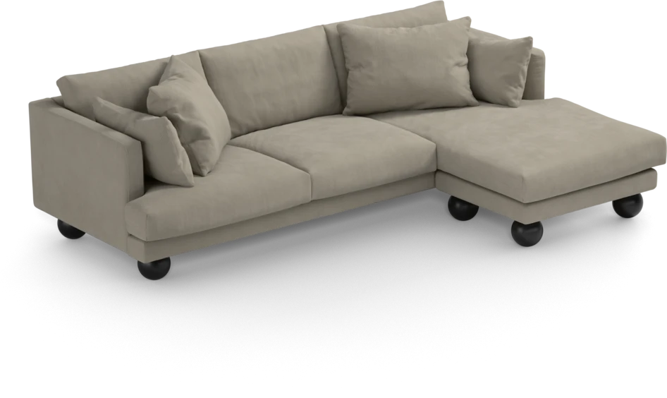 Harper - 4-sits med schäslong höger  - Beige