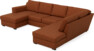Friday - 3-sits soffa med schäslong vänster och divan höger - Orange
