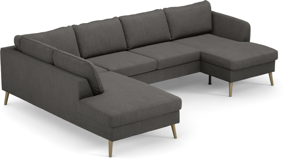 County - 3-sits soffa med divan vänster och schäslong höger - Brun