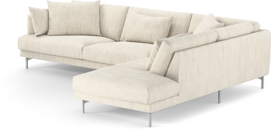 Harper - 3-sits soffa med divan höger - Vit